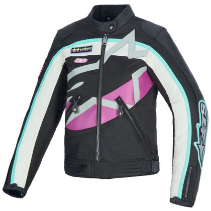 Blouson Moto Alpinestars IDLES - Noir / Violet Ref : AP3894 