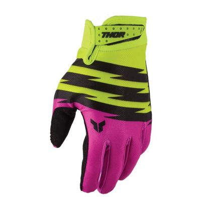 Gants cross Thor LAUNCH - SHOCKIE - ENFANT - Jaune / Rose