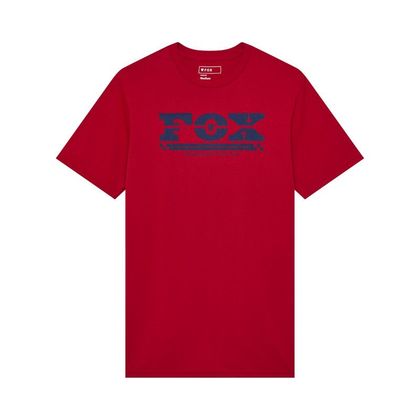 T-Shirt manches courtes Fox NATIONAL PREM - Rouge / Noir Ref : FX5372 