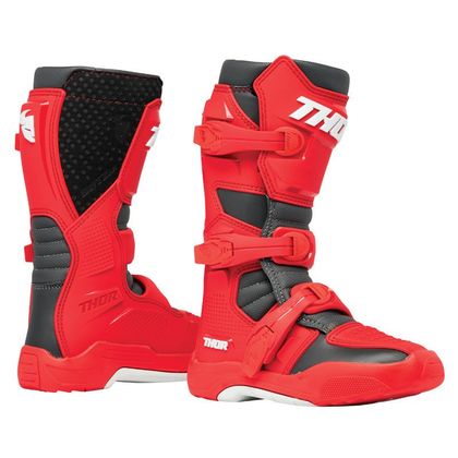 Thor BLITZ XR - KIND Cross-Stiefel - Rot / Schwarz Ref : TO3110 