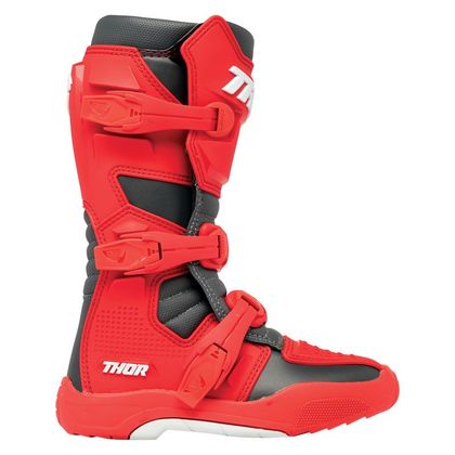 Thor BLITZ XR - KIND Cross-Stiefel - Rot / Schwarz