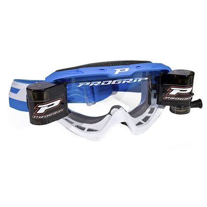 Gafas de motocross Progrip RIOT Roll-Off 3450RO azul claro/ blanco 2021 - Azul / Blanco