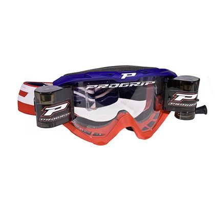 Gafas de motocross Progrip RIOT Roll-Off 3450RO azul/rojo 2021 - Azul / Rojo