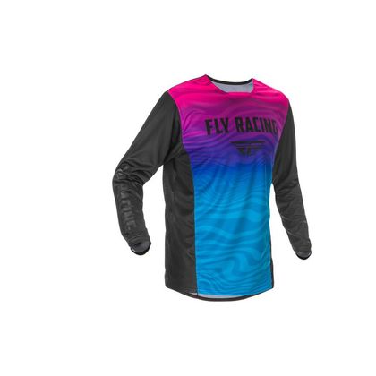Camiseta de motocross Fly KINETIC K221 S.E - BLACK PINK BLUE 2021 Ref : FL1031 