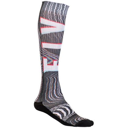 Calcetines Fly THIN GLITCH BLACK WHITE