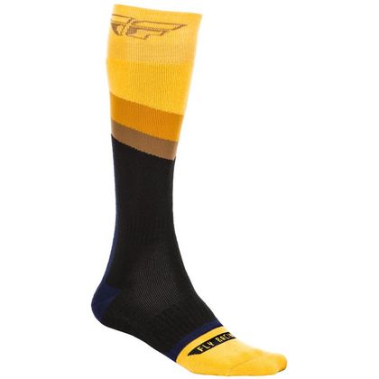Chaussettes MX Fly THICK YELLOW DARK GREY BLACK