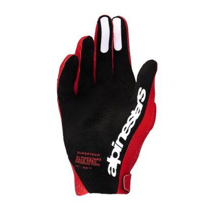 Gants cross Alpinestars SUPERTECH 2025 - Rouge / Blanc