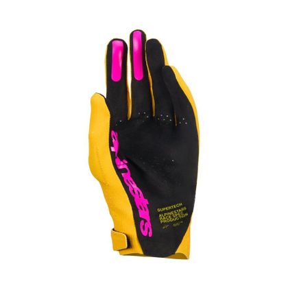 Alpinestars SUPERTECH 2025 Handschoenen met kruis - Geel / Zwart