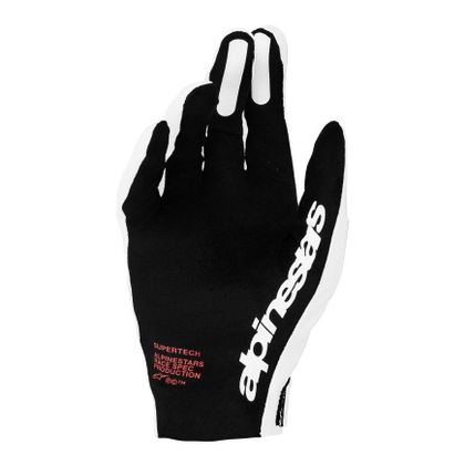Gants cross Alpinestars SUPERTECH 2026 - Blanc / Noir