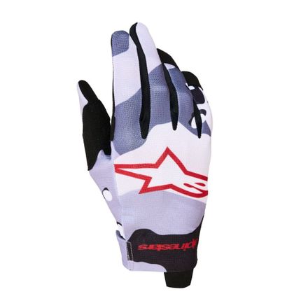 Gants cross Alpinestars RADAR 2027 - Gris / Rouge Ref : AP4596 