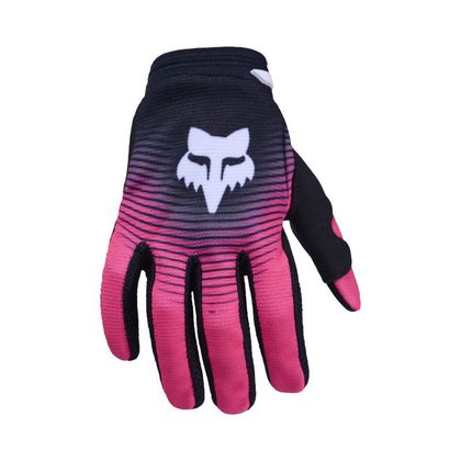 Fox 180 GIRLS Cross-Handschuhe - Schwarz / Pinke Ref : FX6114 