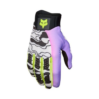 Gants cross Fox FLEXAIR IMAGE PHANTOM LE 2025 - Violet / Jaune Ref : FX6125 
