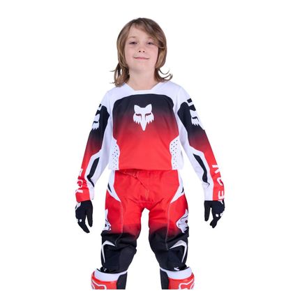 Maillot cross Fox 180 SHIELD ENFANT - Noir / Rouge