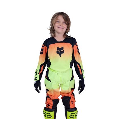 Maillot cross Fox 180 SHIELD ENFANT - Jaune / Noir