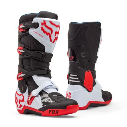 Bottes cross Fox MOTION 2025 - Blanc / Rouge Ref : FX6219 