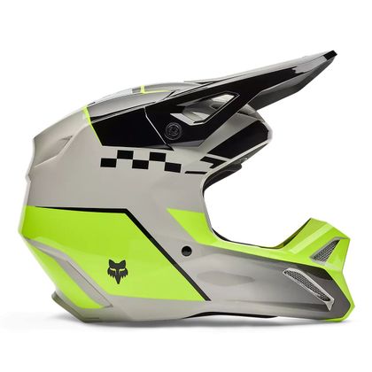 Casque cross Fox V1 - COLLECT - ENFANT - Gris / Jaune