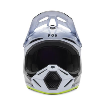 Casque cross Fox V3 TINE 2026 - Blanc / Jaune