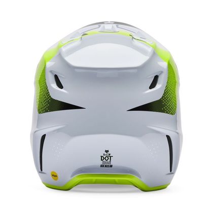Casque cross Fox V3 TINE 2026 - Blanc / Jaune