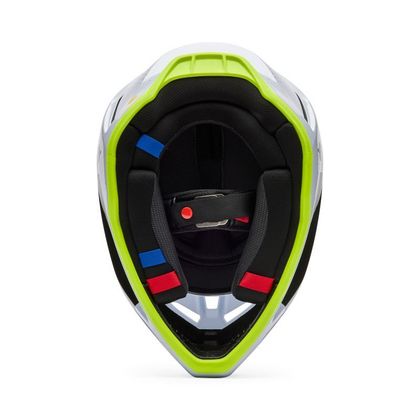 Casque cross Fox V3 TINE 2026 - Blanc / Jaune