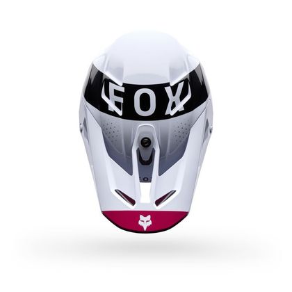 Casque cross Fox V3 TINE 2026 - Rouge / Blanc