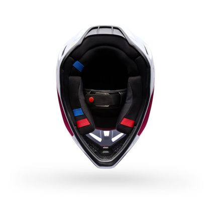 Casque cross Fox V3 TINE 2026 - Rouge / Blanc