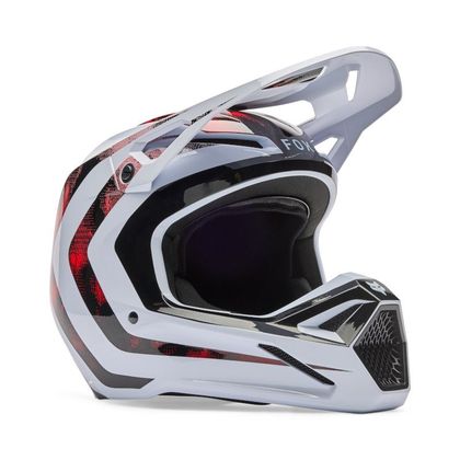 Fox V1 KAIROS 2025 Cross-Helm - Weiß / Rot Ref : FX6252 