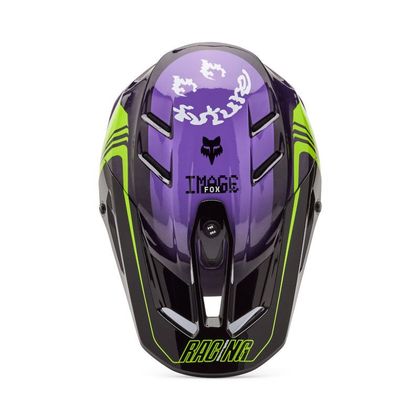 Fox V3 RS IMAGE PHANTOM LE 2025 Cross-Helm - Lila / Gelb