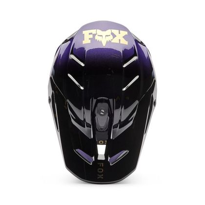 Fox V3 DRIP 2025 Cross-Helm - Schwarz / Lila