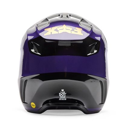 Fox V3 DRIP 2025 Cross-Helm - Schwarz / Lila Ref : FX6264 