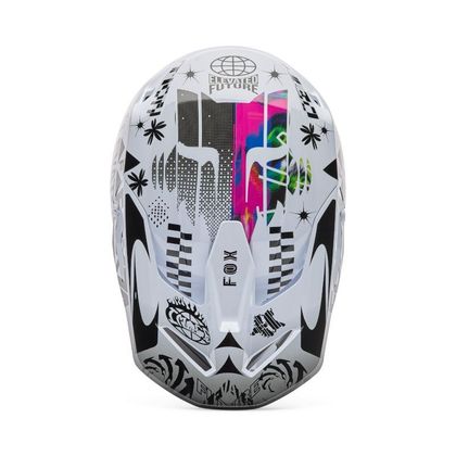 Fox V1 IMAGE COSMO 2025 Cross-Helm - Weiß / Schwarz
