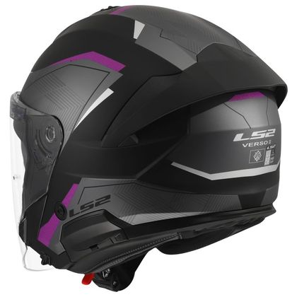 Casque jet LS2 OF618 VERSO II AIR - Noir / Violet