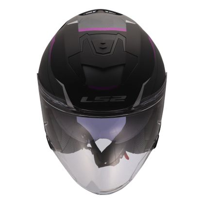 Casque jet LS2 OF618 VERSO II AIR - Noir / Violet