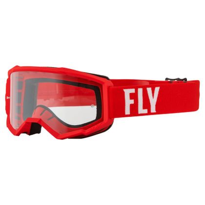 Masque cross Fly FOCUS - ROUGE/BLANC 2023