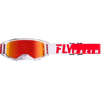 Masque cross Fly ZONE PRO - RED WHITE 2020 Ref : FL0446 / 37-5185 