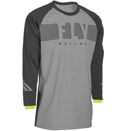 Camiseta de motocross Fly WINDPROOF GREY HI-VIS 2023 - Gris