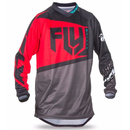 Camiseta de motocross Fly F16 - NEGRO GRIS ROJO -  2017 Ref : FL0069 