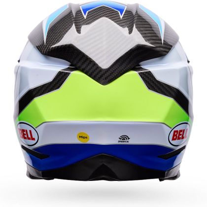 Casque cross Bell MOTO-10 SPHERICAL GRID 2026 - Blanc / Bleu