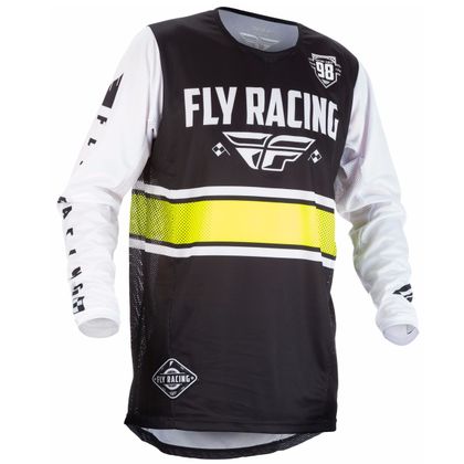 Camiseta de motocross Fly KINETIC YOUTH ERA - NEGRO BLANCO - 2018 Ref : FL0273 