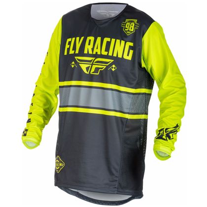 Maillot cross Fly KINETIC YOUTH ERA - JAUNE FLUO GRIS - 