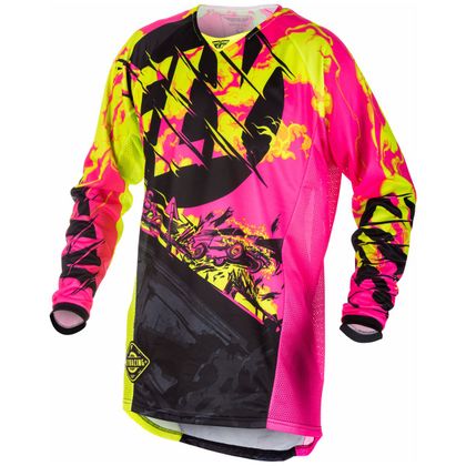 Maglia da cross Fly KINETIC YOUTH OUTLAW - ROSA GIALLO FLUO - 2018