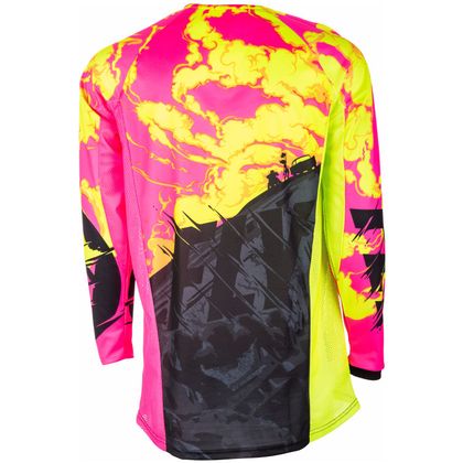 Maillot cross Fly KINETIC YOUTH OUTLAW - ROSE JAUNE FLUO - 