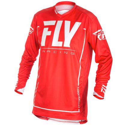 Maillot cross Fly LITE HYDROGEN - ROUGE BLANC -  2018