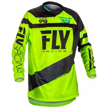 Maillot cross Fly F16 YOUTH - NOIR JAUNE FLUO -  Ref : FL0257 