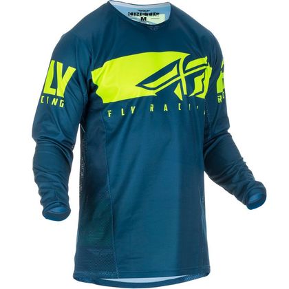 Camiseta de motocross Fly KID KINETIC SHIELD - NAVY HI-VIS Ref : FL0545 