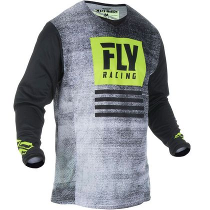 Camiseta de motocross Fly KINETIC NOIZ - BLACK HI-VIS 2019 Ref : FL0515 