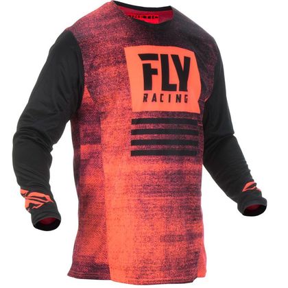 Camiseta de motocross Fly KINETIC NOIZ - NEON RED BLACK 2019 Ref : FL0521 