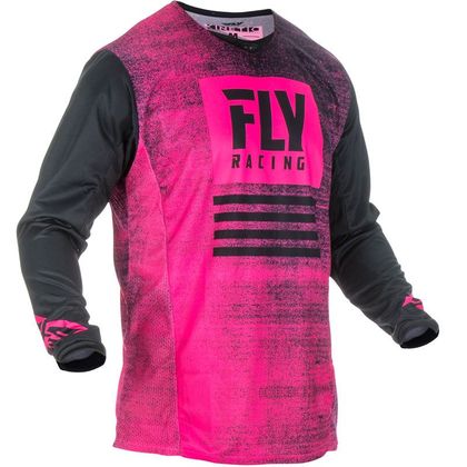 Maillot cross Fly KID KINETIC NOIZ - NEON RED BLACK Ref : FL0557 