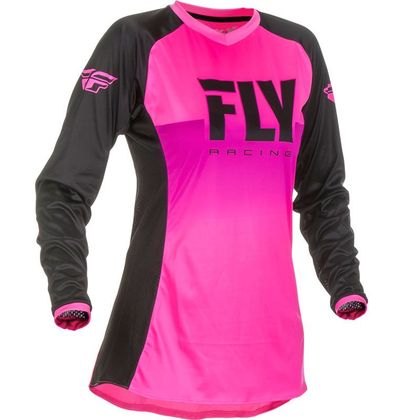 Camiseta de motocross Fly WOMEN'S LITE - NEON PINK BLACK 2019 Ref : FL0533 