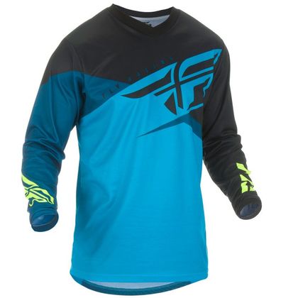 Camiseta de motocross Fly F-16 - KID BLUE BLACK HI-VIS Ref : FL0590 
