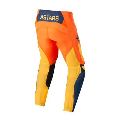 Pantalon cross Alpinestars TECHSTAR FACTORY - ORANGE DARK BLUE WARM YELLOW 2022